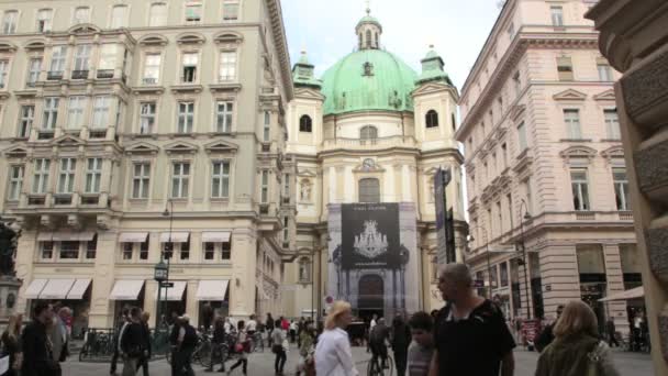 Kostel svatého Petra, Vídeň — Stock video