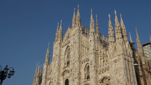Duomo de milan, italia — Vídeo de stock