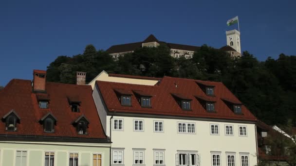 Ljubljanas slott — Stockvideo