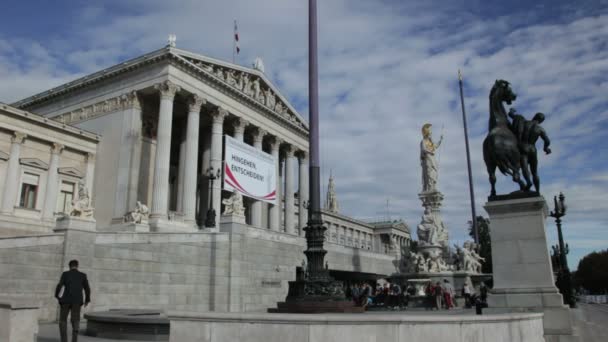 Rakouský parlament, Vídeň — Stock video