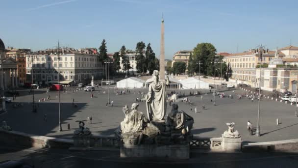 Piazza del popolo — Stok video