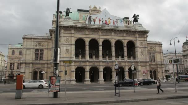 Wien opera circa — Stockvideo