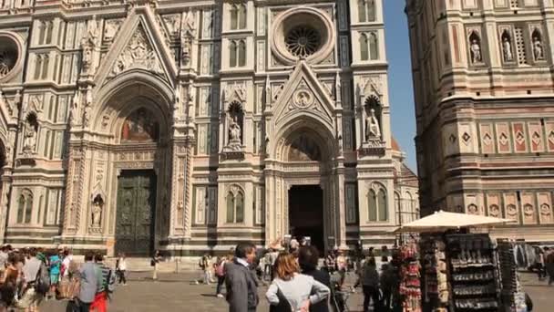 Florence Kathedraal. de basilica di santa maria del fiore — Stockvideo