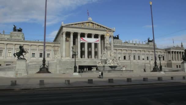 Österrikiska parlamentet, Wien — Stockvideo