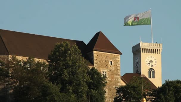 Ljubljanas slott — Stockvideo