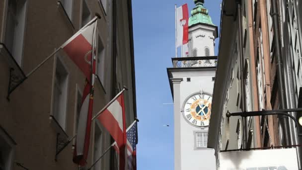 Salzburg city hall — Stok video