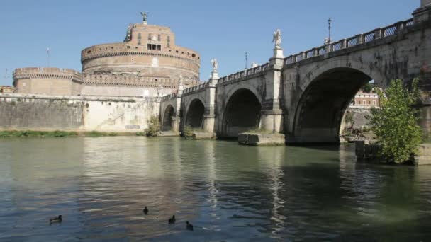 罗马圣安杰罗城堡 — 图库视频影像