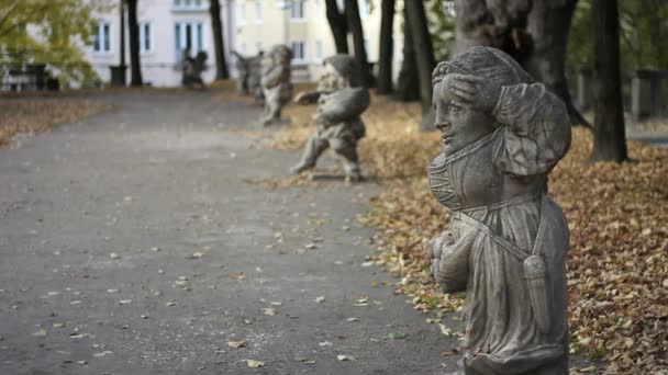 Statue dei nani, Salisburgo — Video Stock