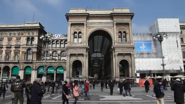 Vittorio Emanuele Gallery, Milan — Stock Video