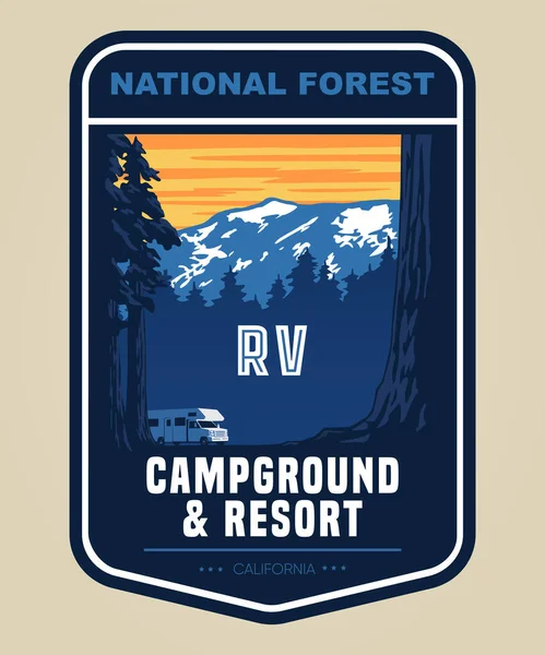 Vector Illustration Resort Logo Retro Badge — Image vectorielle