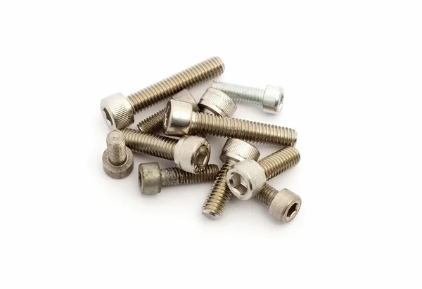 Screw on white background — Stock Photo, Image