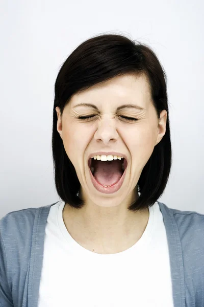 Mujer gritando — Foto de Stock