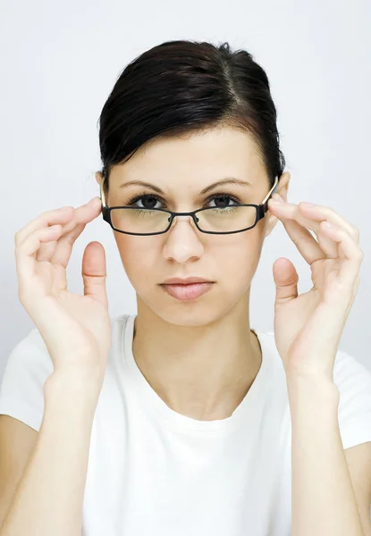 Femme d'affaires avec lunettes — Photo