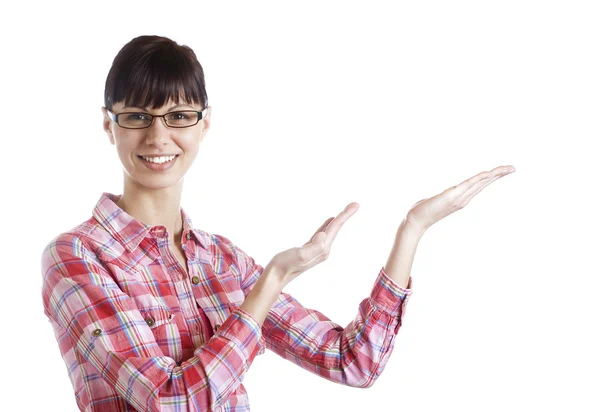 Frauen halten ein Produkt in der Hand — Stockfoto