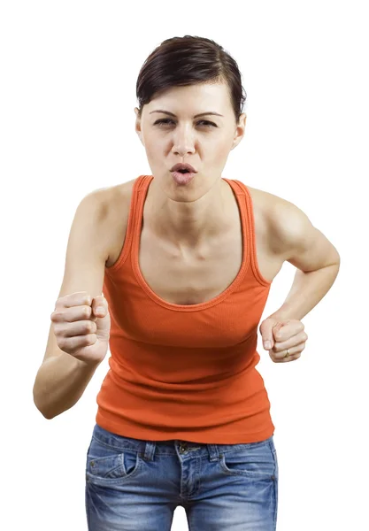 Young woman running — Stock Photo, Image