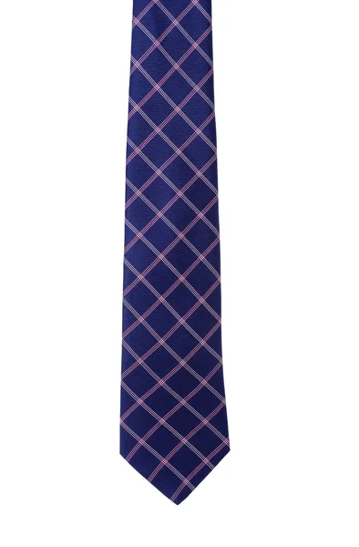 Синий галстук на белом фоне — стоковое фото