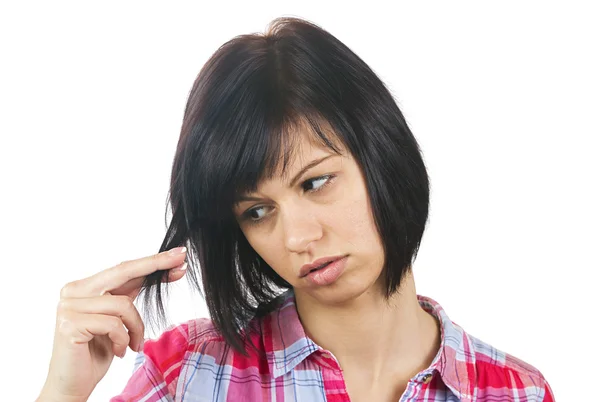 Hair examining — Stock Photo, Image