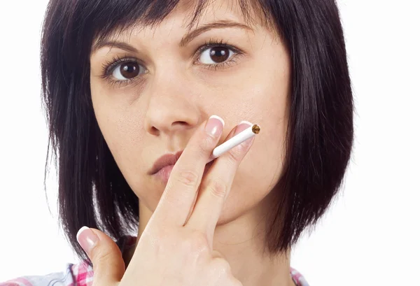 Young women with cigarette — Stock Photo, Image