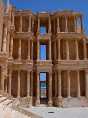 kalıntıları sabratha, libya - anfi tiyatro