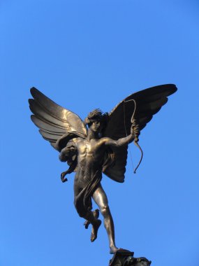 Statue of Eros in Piccadilly Circus - London clipart