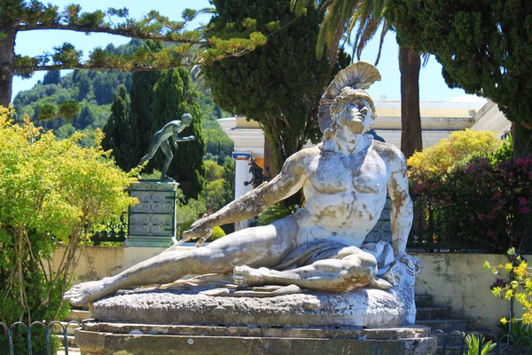 Aquiles moribundos, Palacio de Achilleion - Corfú — Foto de Stock