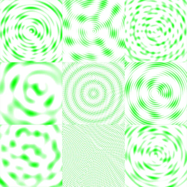 干涉波背景-绿色和白色 — 图库照片