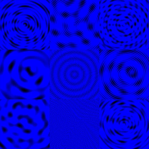 Παρεμβαίνοντας κύματα φόντο - μαύρα & μπλε — Φωτογραφία Αρχείου