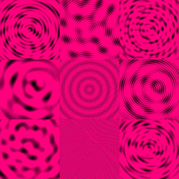 干涉波背景-黑色和粉红色 — 图库照片