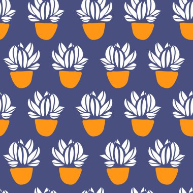 Kaktüs pastel renk terzi deseni, yaz arkaplanı.