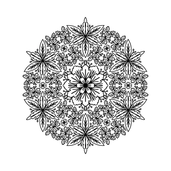 Kusursuz desen. El yapımı, etnik, çiçekli, retro, karalama, vektör, tasarım elementi. Boyama kitabı için desen