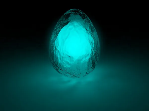 Светящееся пасхальное яйцо — стоковое фото