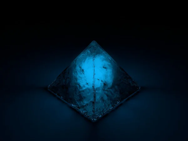 Светящаяся пирамида — стоковое фото