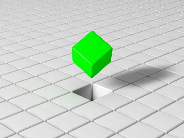 Один куб — стоковое фото