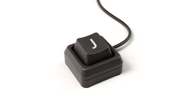Letter Button Single Key Computer Keyboard Illustration Suitable Social Media — 스톡 사진
