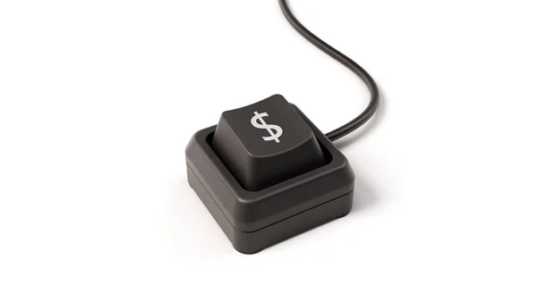 Dollar Button Single Key Computer Keyboard Illustration Suitable Social Media — ストック写真