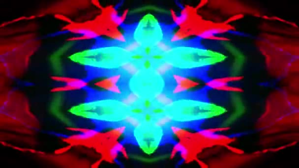Barevné Kaleidoskopické Sekvenční Vzory Abstraktní Pozadí Pohybové Grafiky Nebo Jógu — Stock video