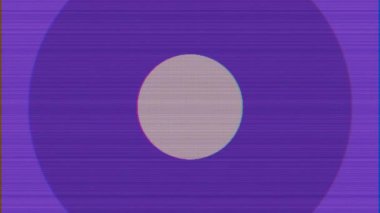 Büyüyen daireler. gökkuşağı ve pastel renk konsepti. Döngü düzeni. Eski Vhs TV animasyonu