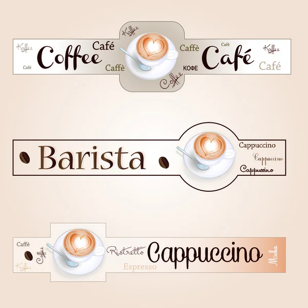 Bannière barista — Image vectorielle