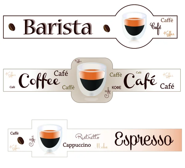 Banner Kaffee — Stockvektor