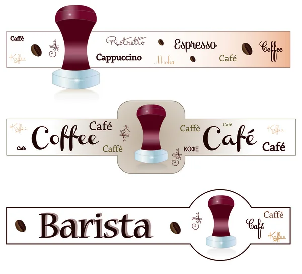 Bannière barista — Image vectorielle