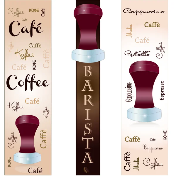 Bannière barista — Image vectorielle