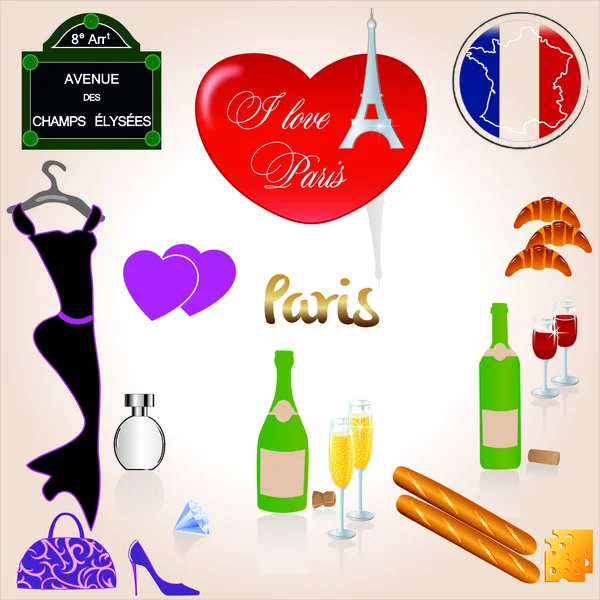 Paris love — Stok Vektör