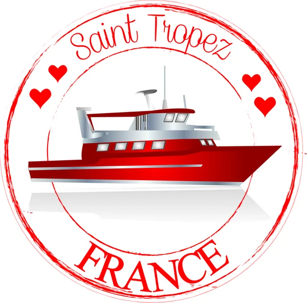 Stamp Saint-Tropez — Stockvector