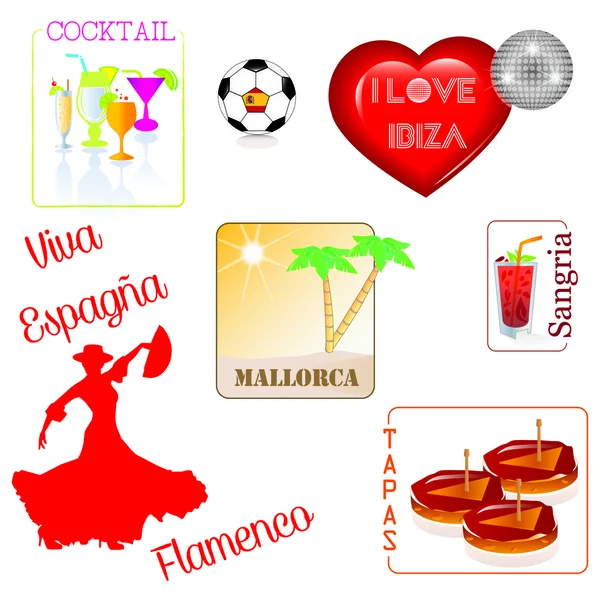 Espanha - Flamenco —  Vetores de Stock