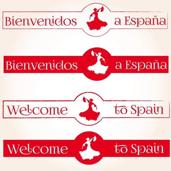 Bienvenue en Espagne — Image vectorielle