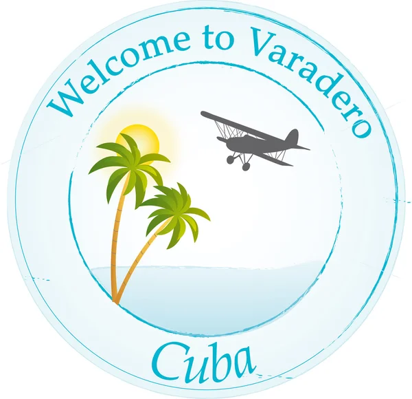 欢迎来到古巴 — 图库矢量图片