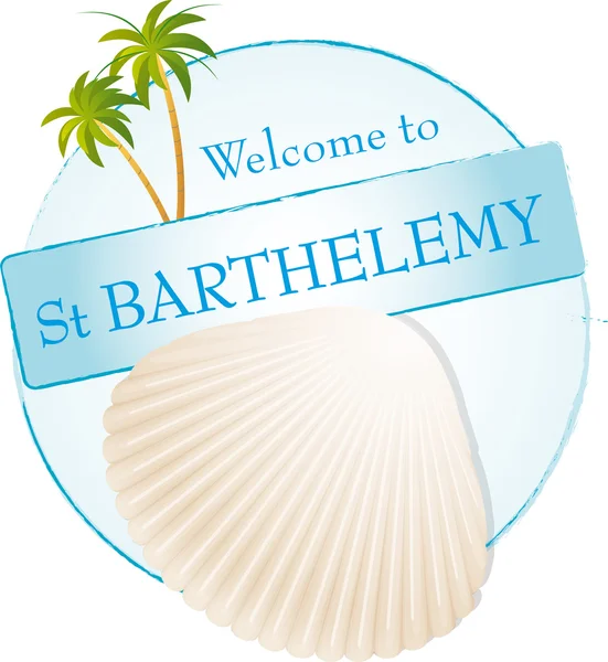 Welcome to St Barthelemy — Stock Vector