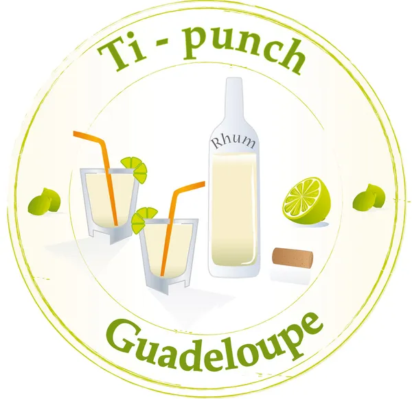 Guadalupa - Ti-punch — Vettoriale Stock