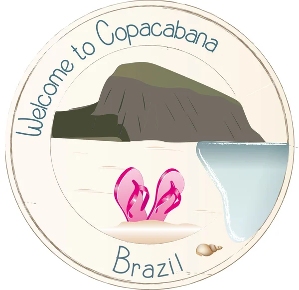 Welkom bij copacabana — Stockvector