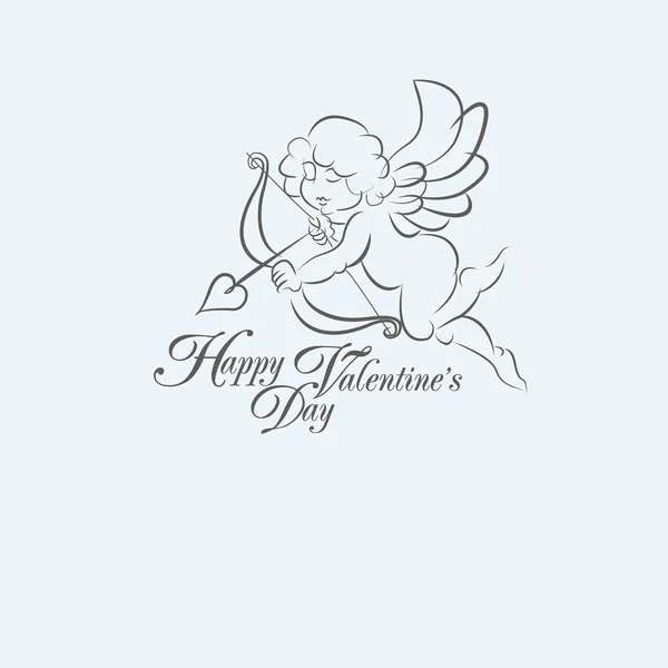 Vector kaart met Happy Valentine's Day — Stockvector